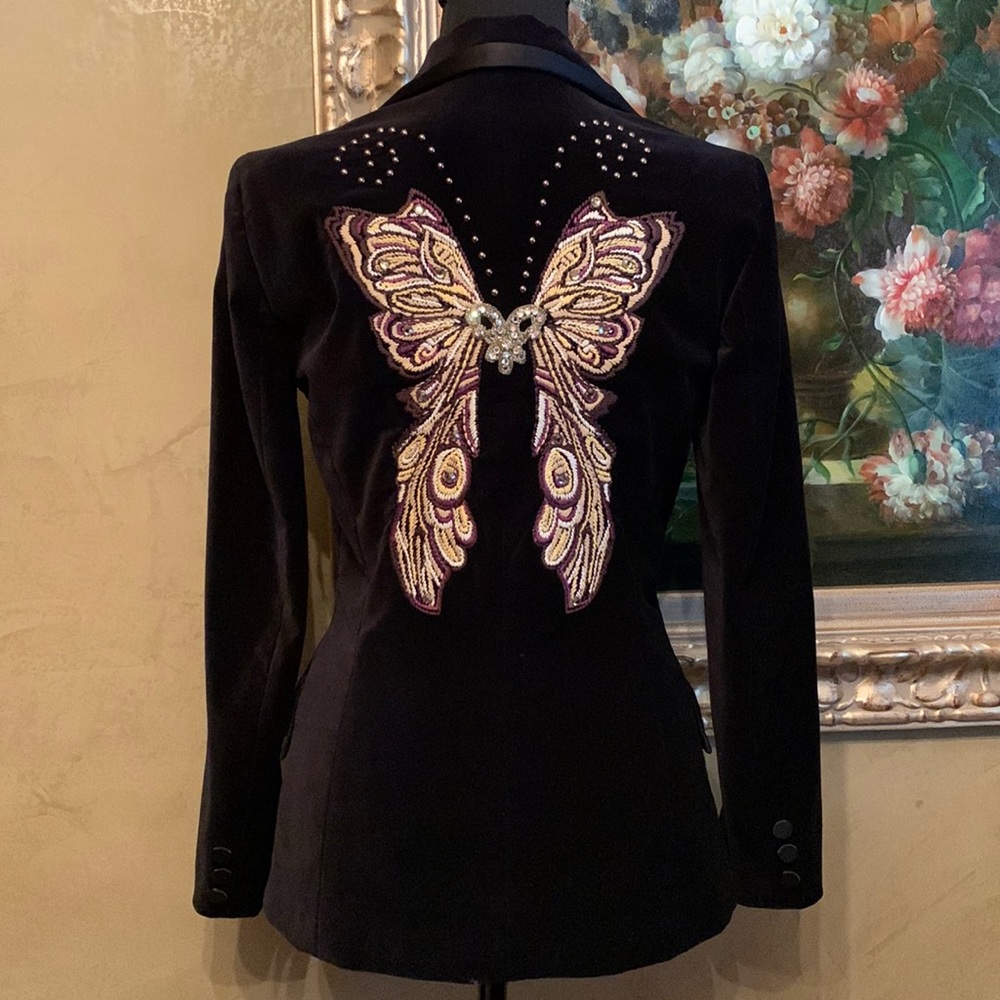 Velvet blazer by Allen B,